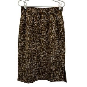 J. Crew Black and Gold Pencil Skirt